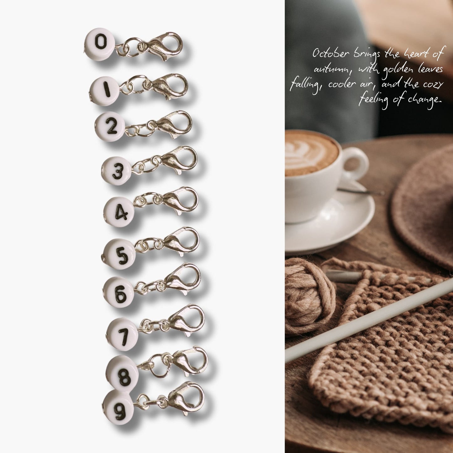 Crochet Number Stitch Markers - Numbers Set