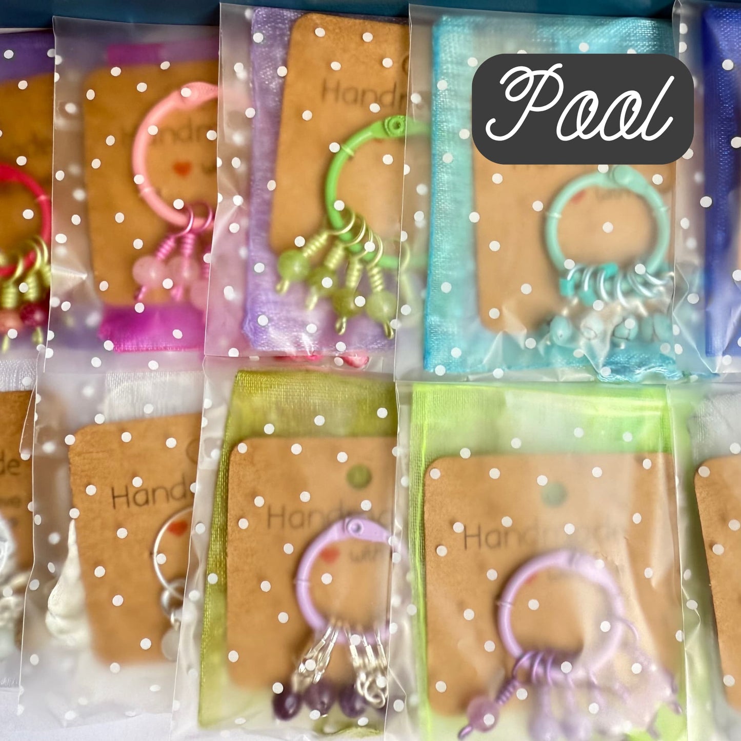 Turquoise Stitch Markers - Pool