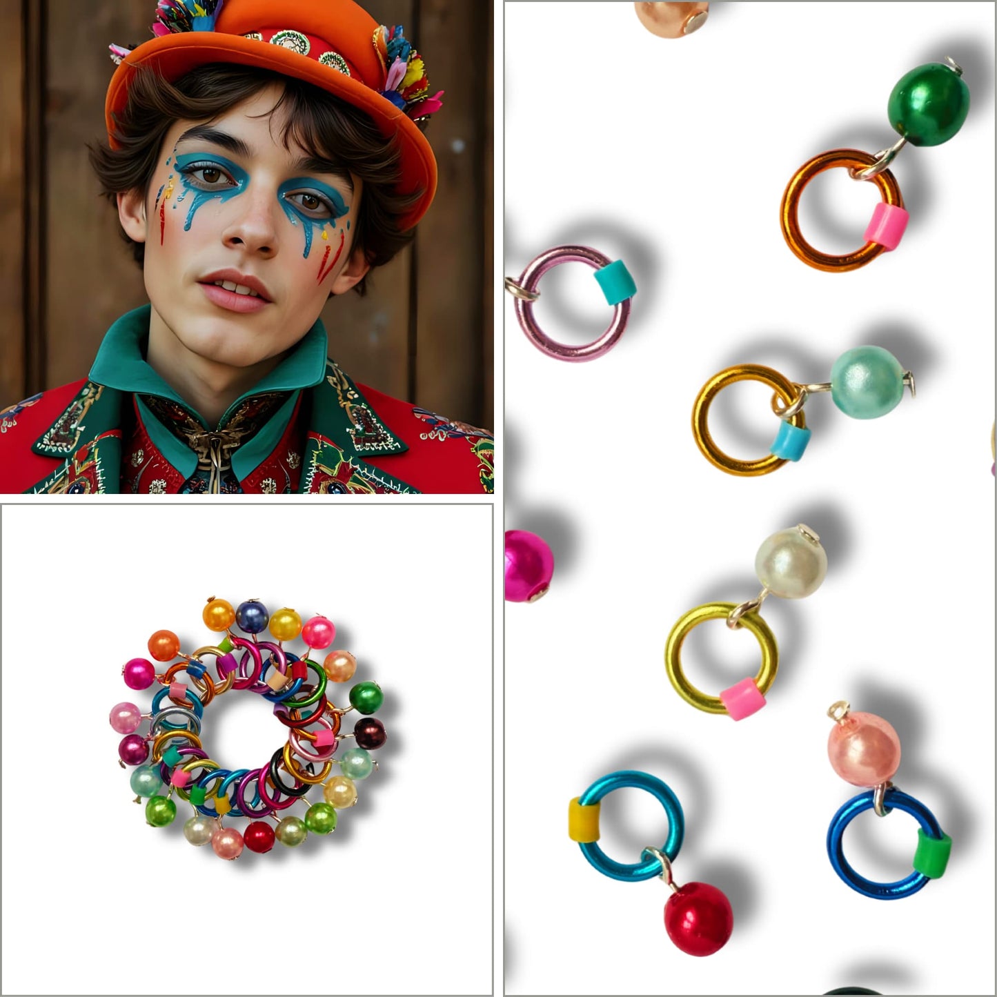 Rainbow stitch markers by RosyRetro - Circus pops