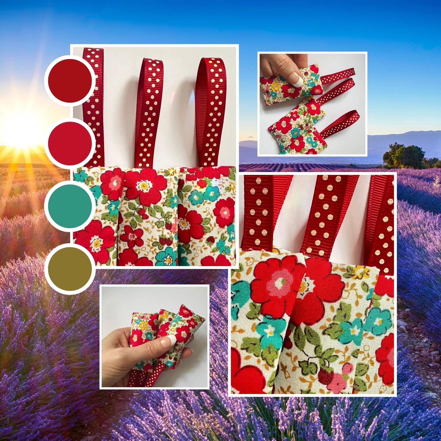 Scent sachets , lavender bags - Spanish Summer