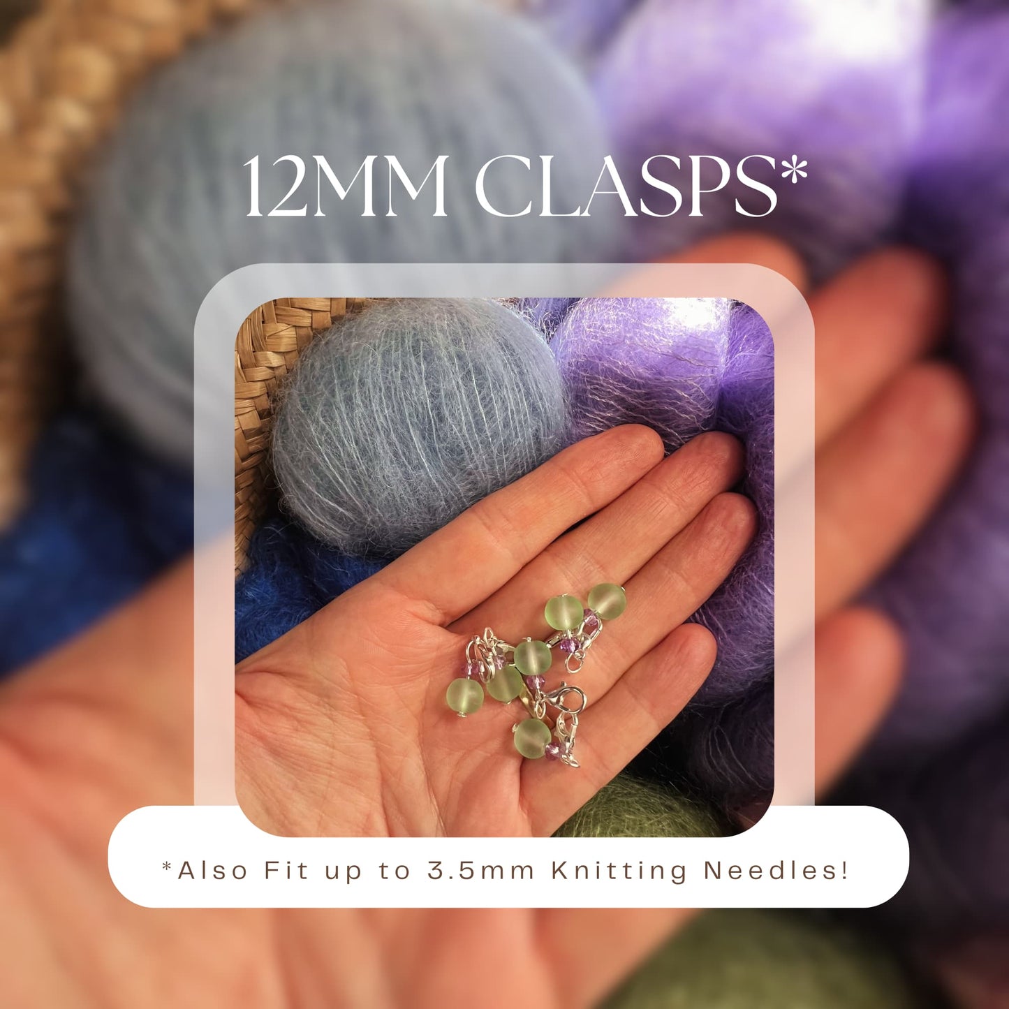 Crochet Stitch Markers - Mint Lavender