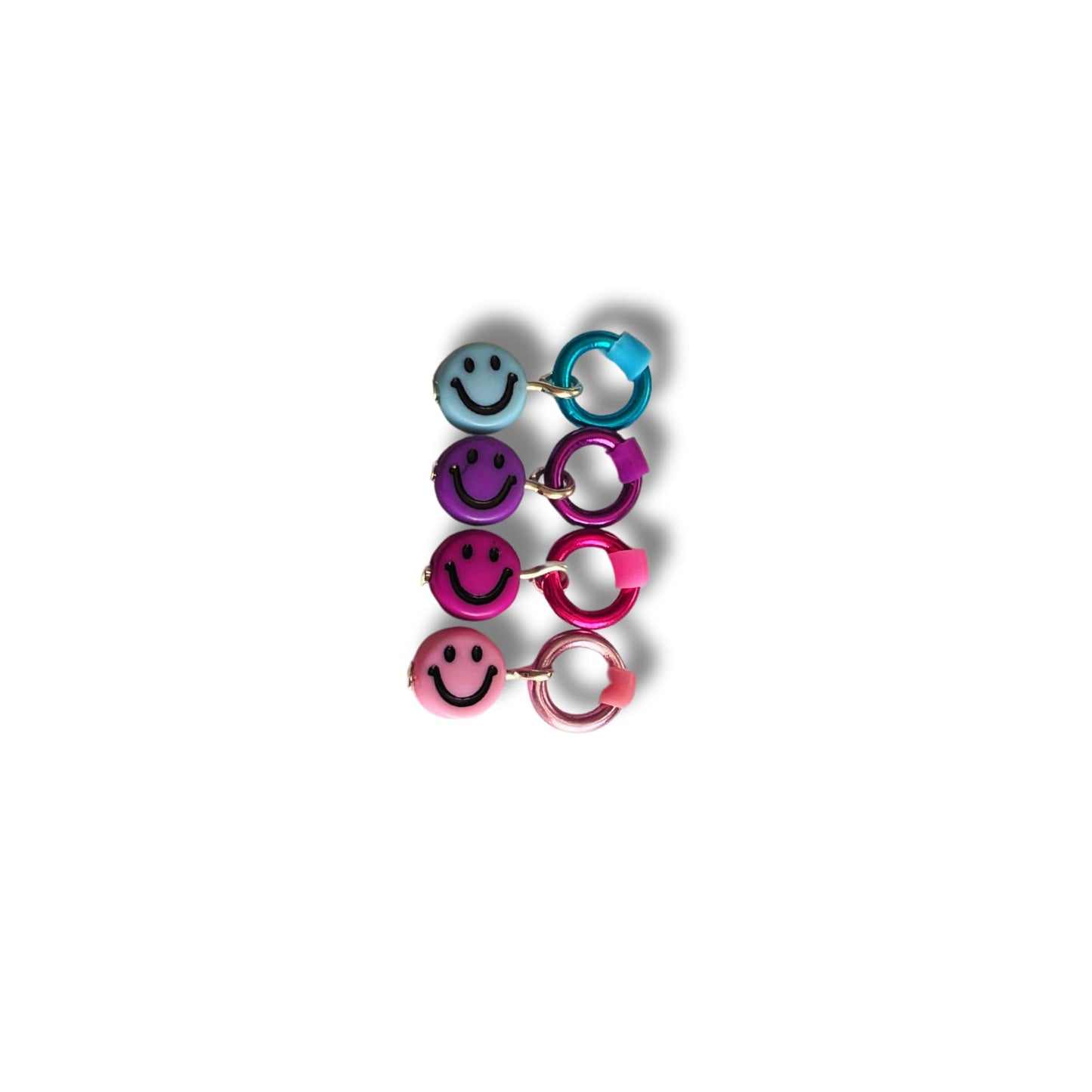 Rainbow Stitch Markers - Smiley Faces
