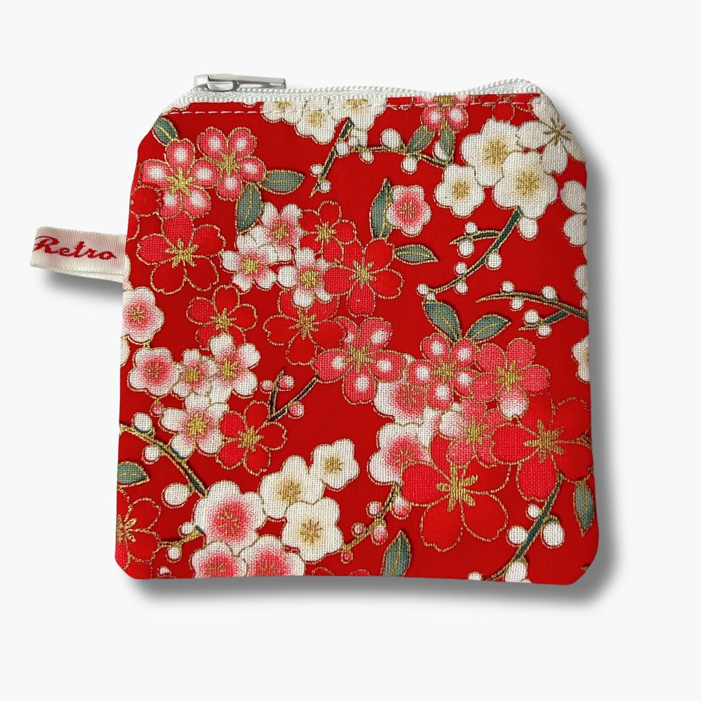 Red Notions Case for Knitters Cherry Blossom Print - Limited Edition