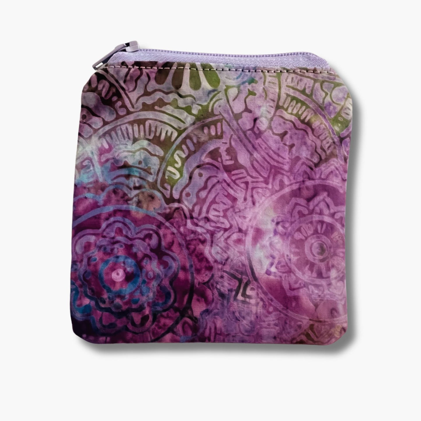 Navy Notions Case in 100% Cotton Batik Print - Moonlit garden