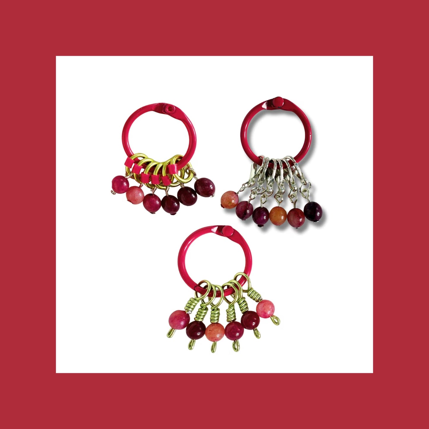 Tourmaline Stitch Markers - Heather