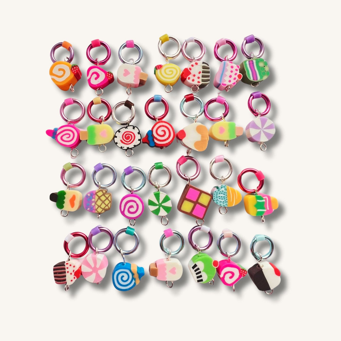 Candy Stitch Markers for Knitting, Snag-Free Knitting Rings - Candy Bag