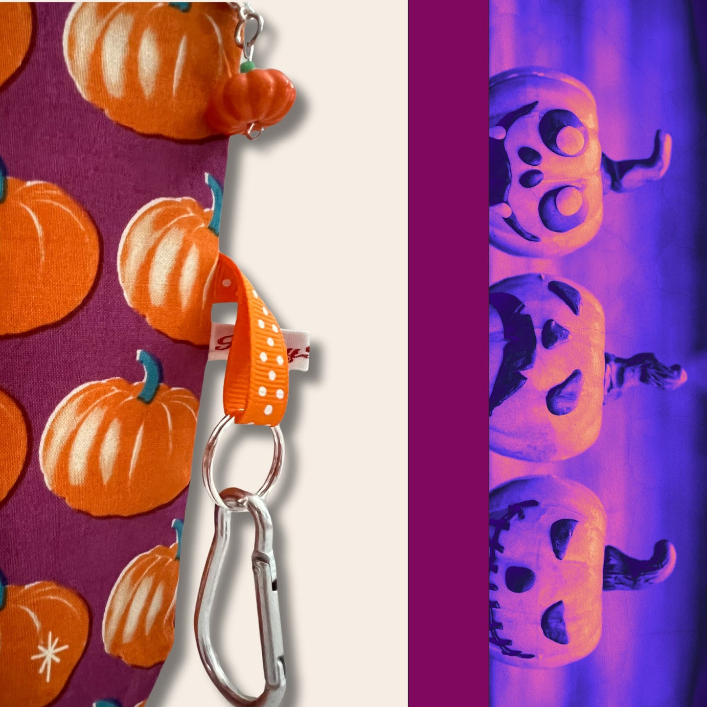 Pumpkin Project bag for Knitting and Crochet - Fabric by Ruby Star Society