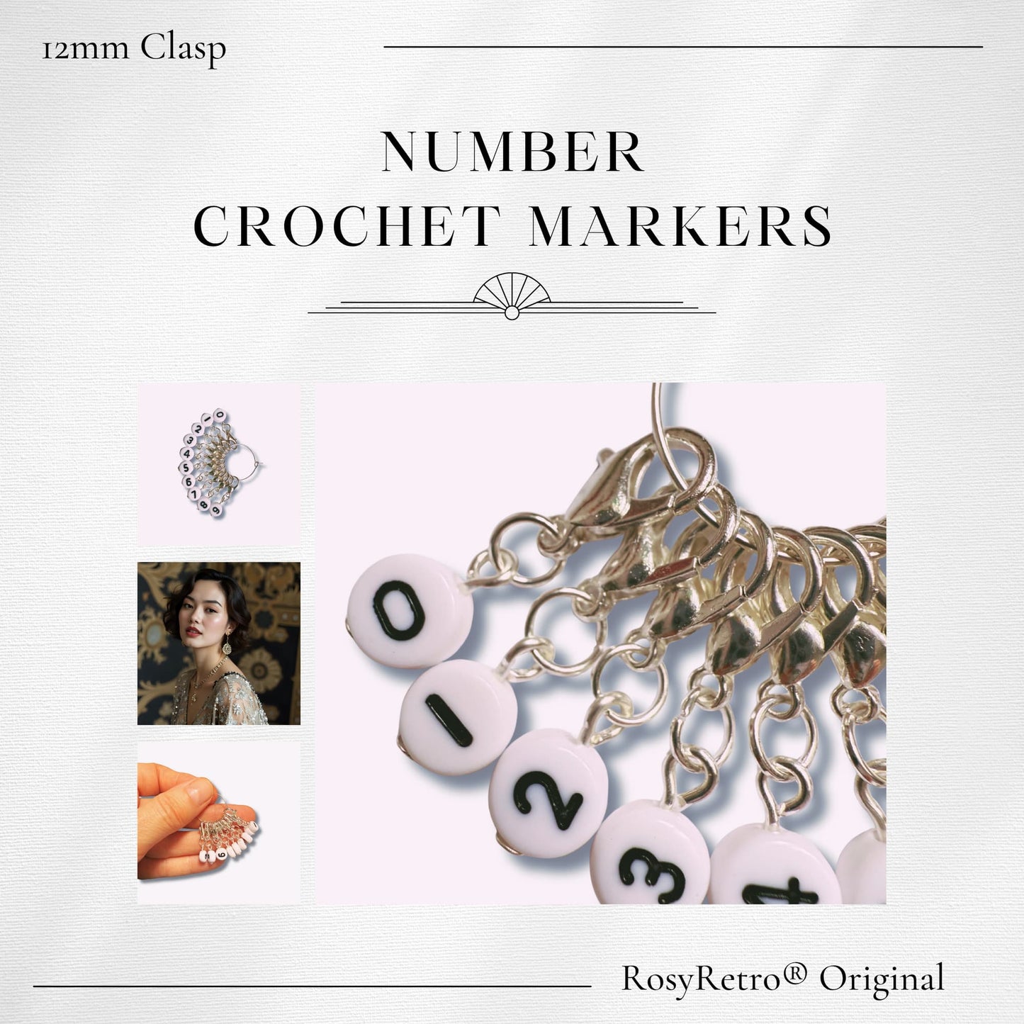 Crochet Number Stitch Markers - Numbers Set
