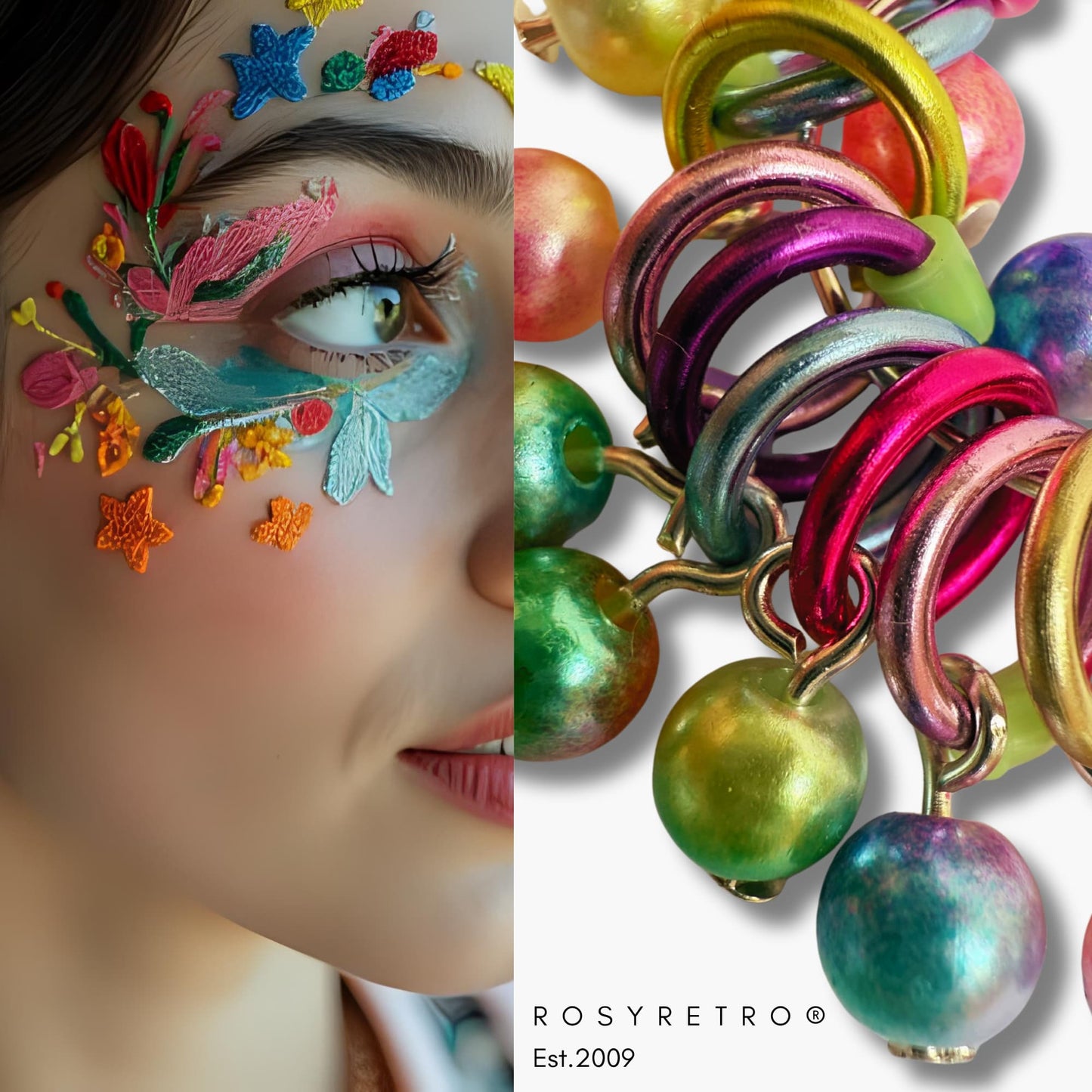 Knitting Stitch Markers in Rainbow Pastels, Snag Free - Unicorn Tears
