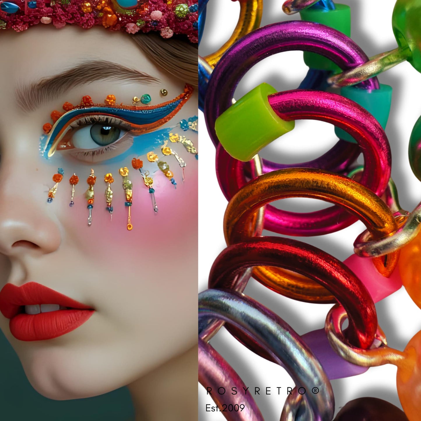 Rainbow stitch markers by RosyRetro - Circus pops