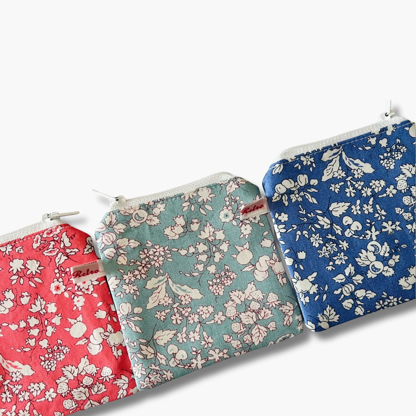 Liberty of London fabric purse -Fruit Silhouette