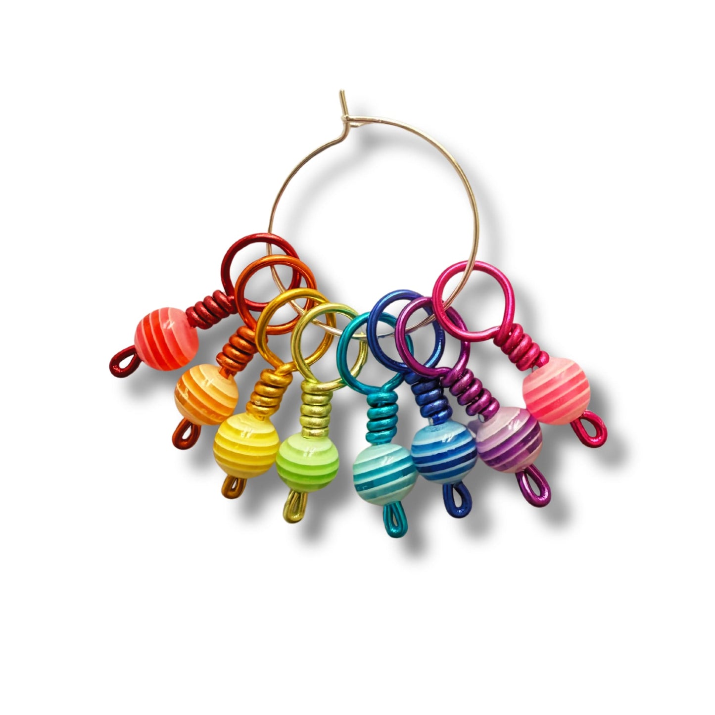 Sock Knitting Stitch Markers - Stripe Pops