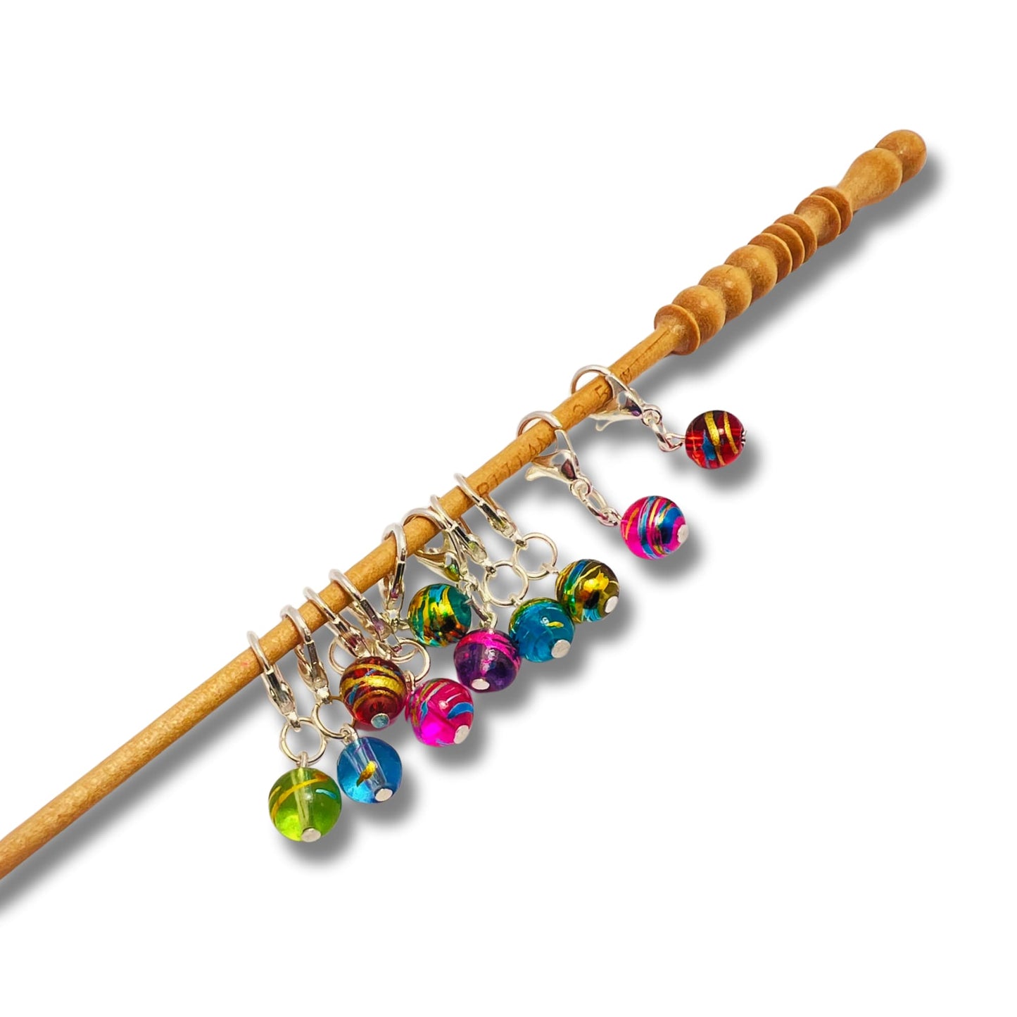Glass Crochet Stitch Markers - Bombay Summer