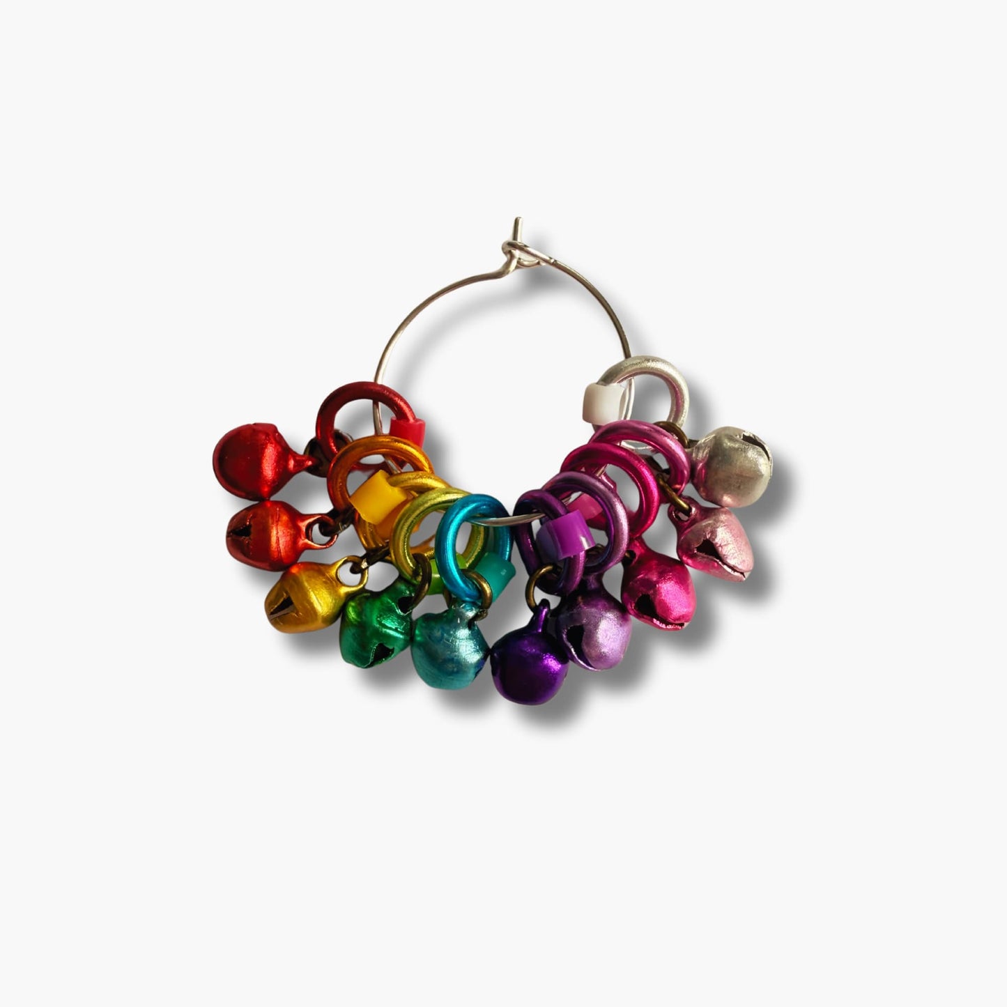 Christmas Knitting Stitch Markers, Rainbow Set - Fairy Bells