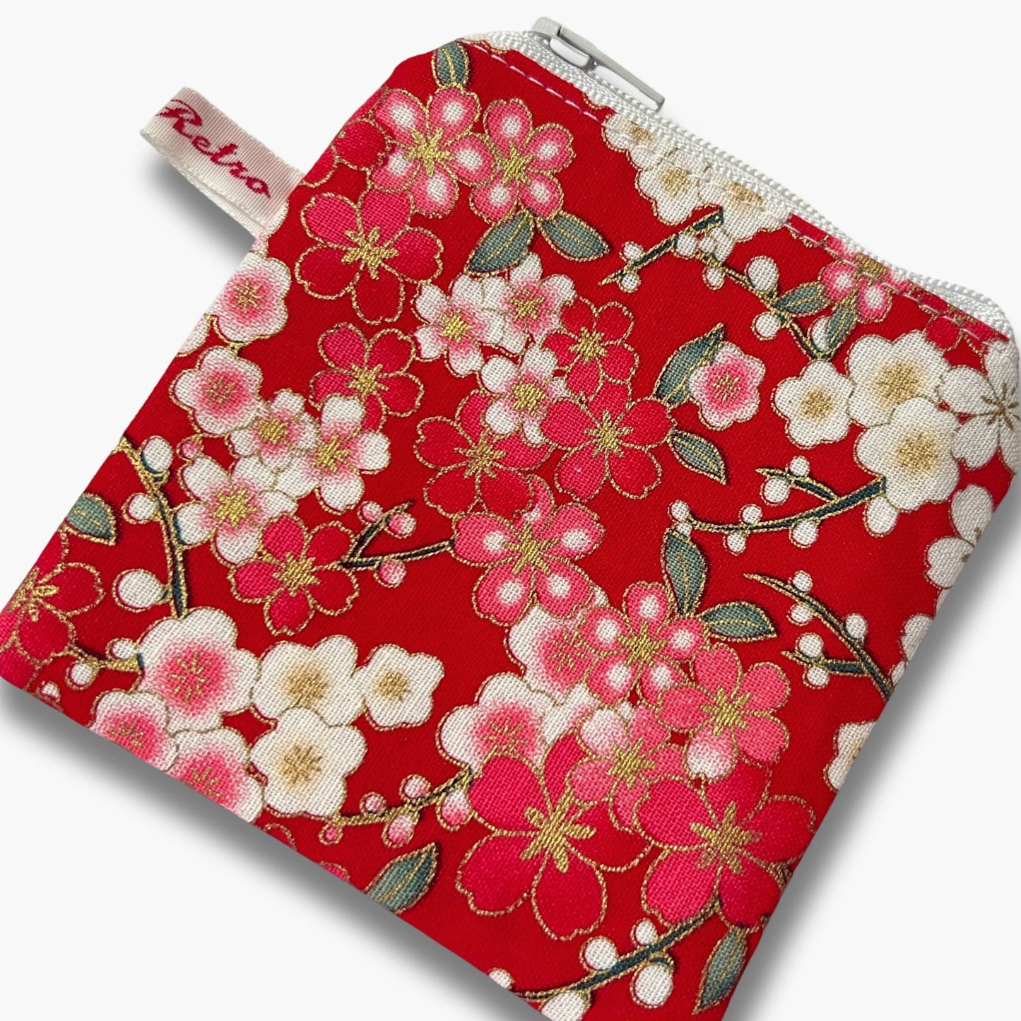 Red Notions Case for Knitters Cherry Blossom Print - Limited Edition