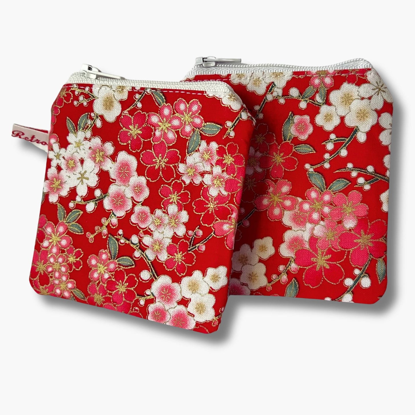Red Notions Case for Knitters Cherry Blossom Print - Limited Edition
