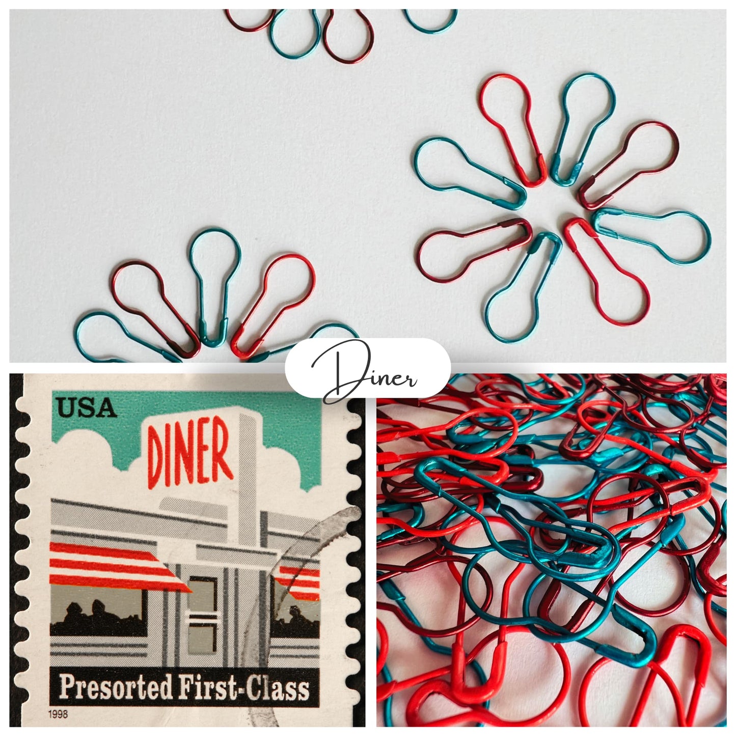 Knitting & Crochet Lock Stitch Markers - Diner