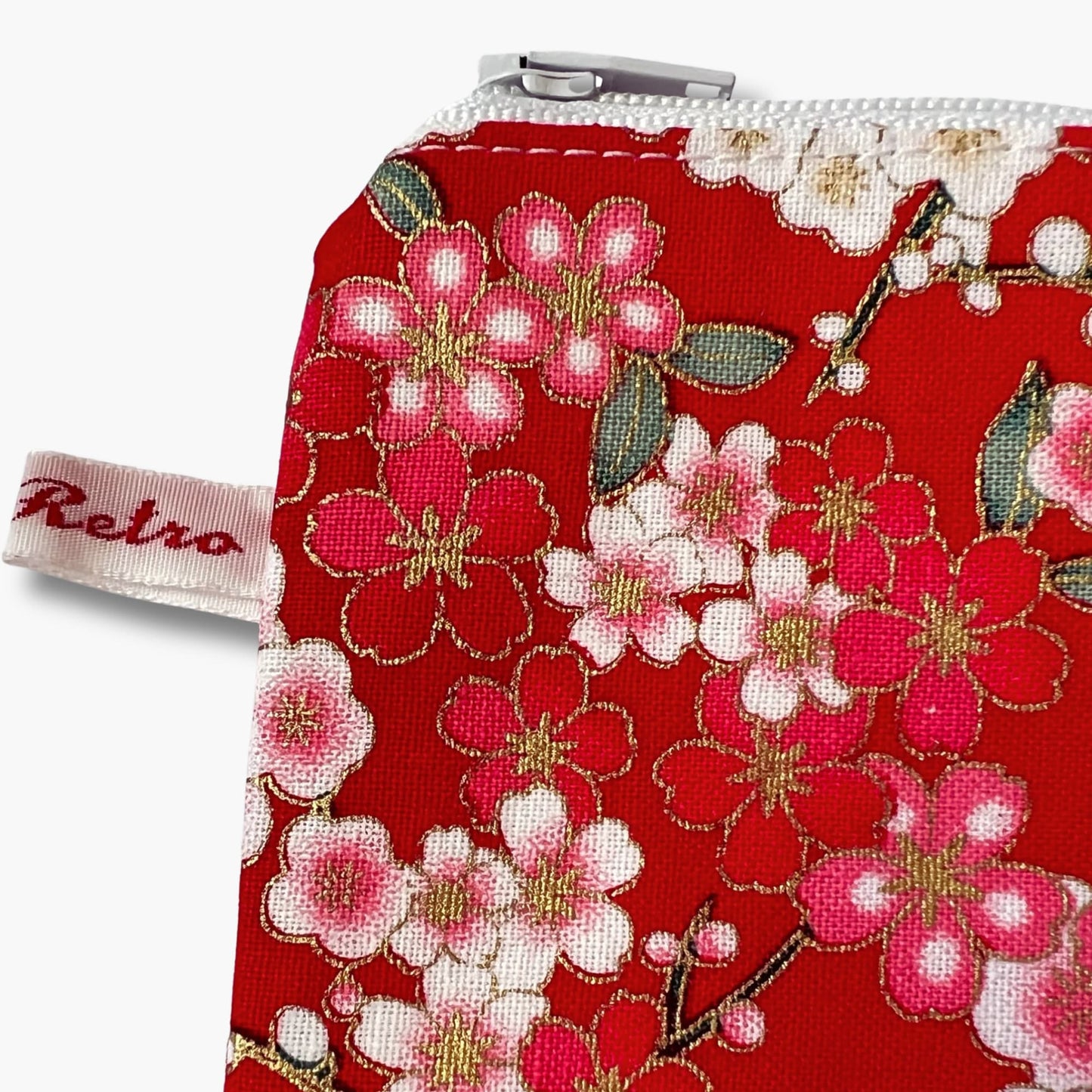Red Notions Case for Knitters Cherry Blossom Print - Limited Edition