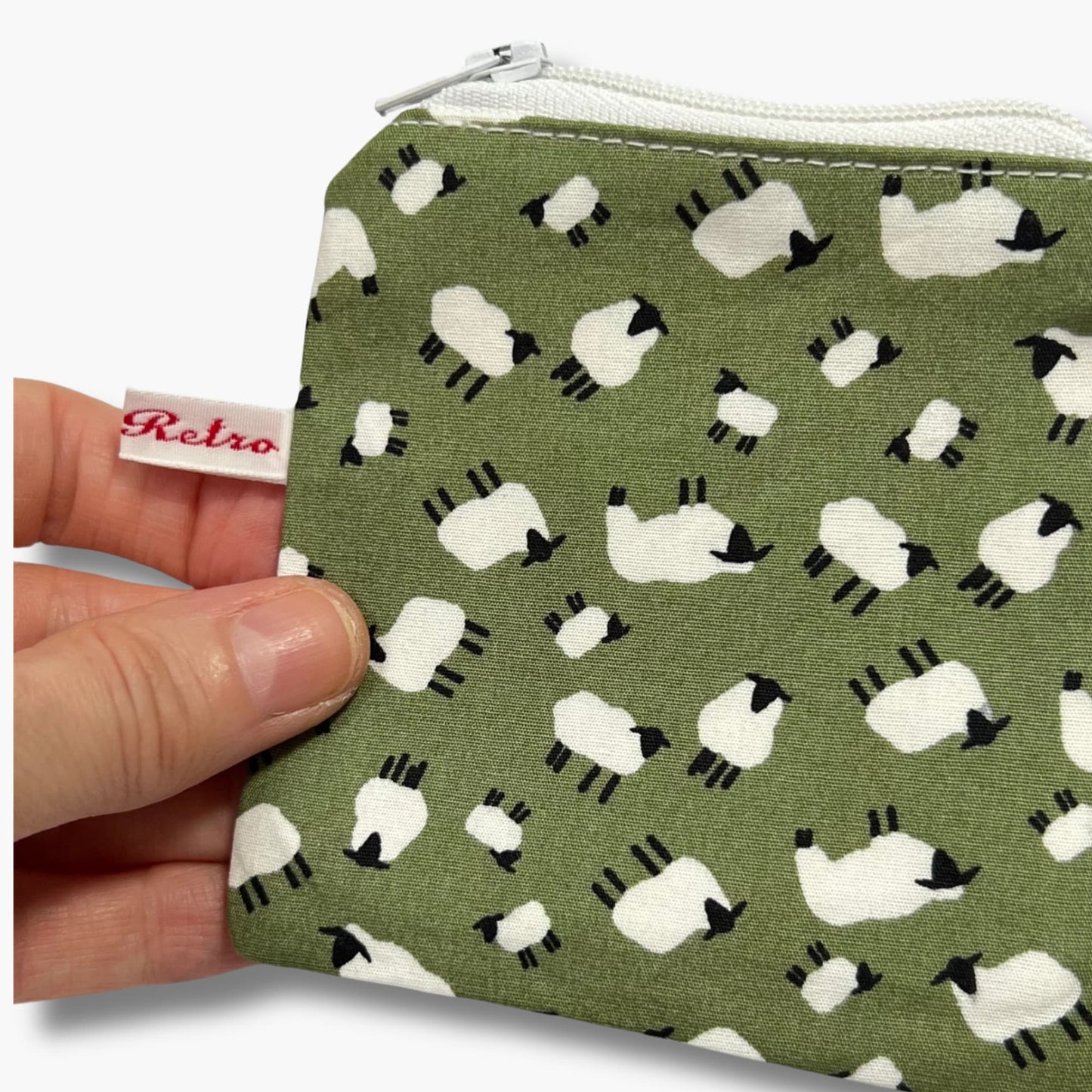 Sheep Print Mini Knitting Notions Case for Stitch Markers
