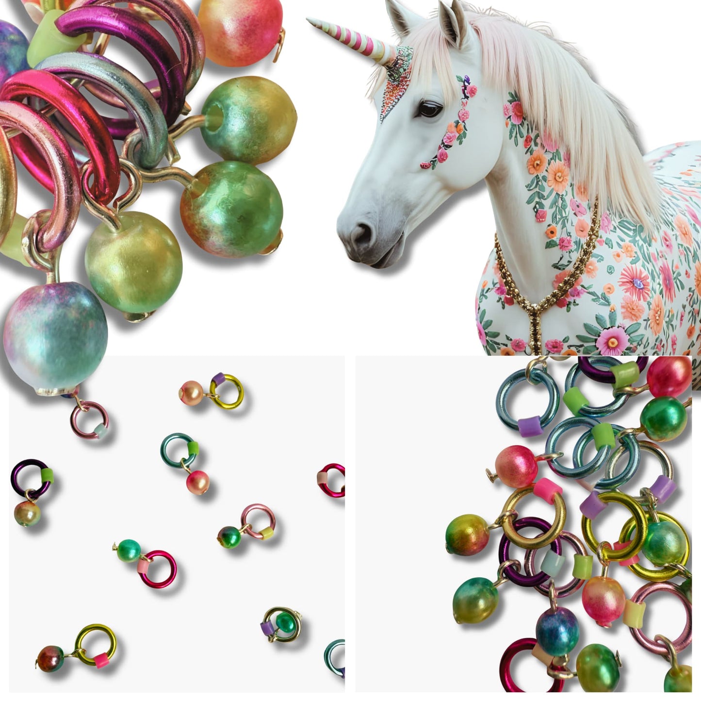 Knitting Stitch Markers in Rainbow Pastels, Snag Free - Unicorn Tears