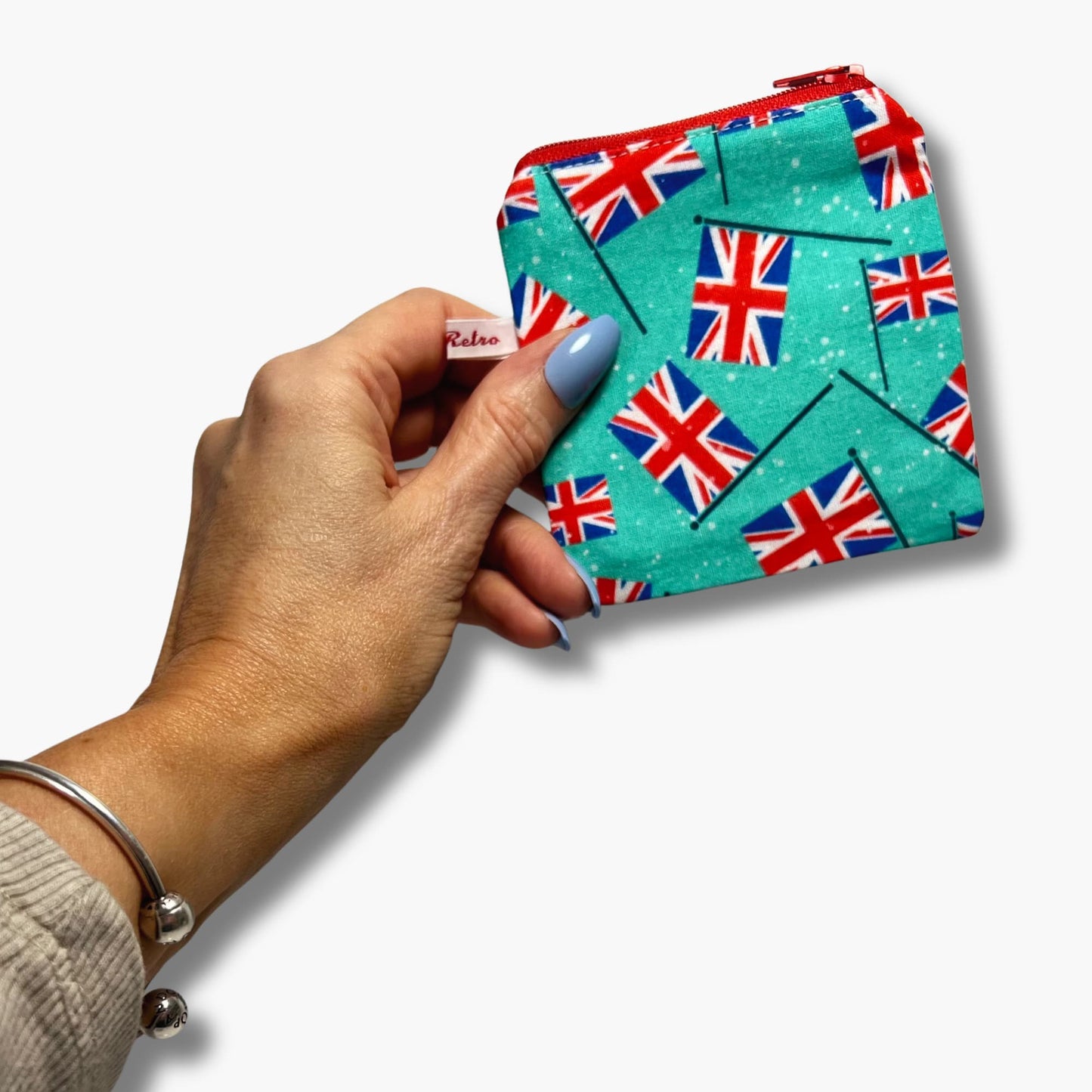 Vintage British Flag Print Knitting Case - Zipped Storage for Knitters' Tools & Markers