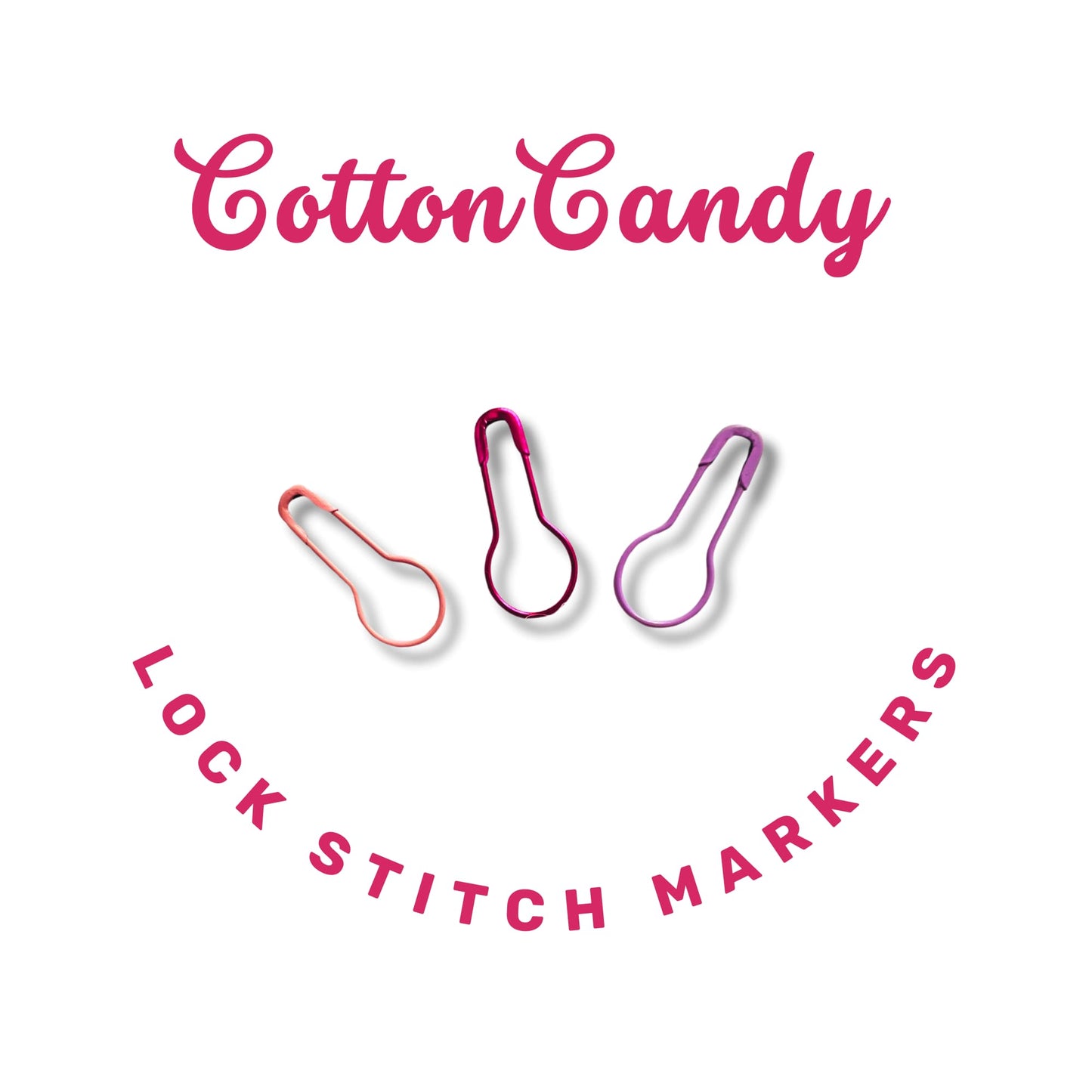 Crochet Stitch Markers - Cotton Candy