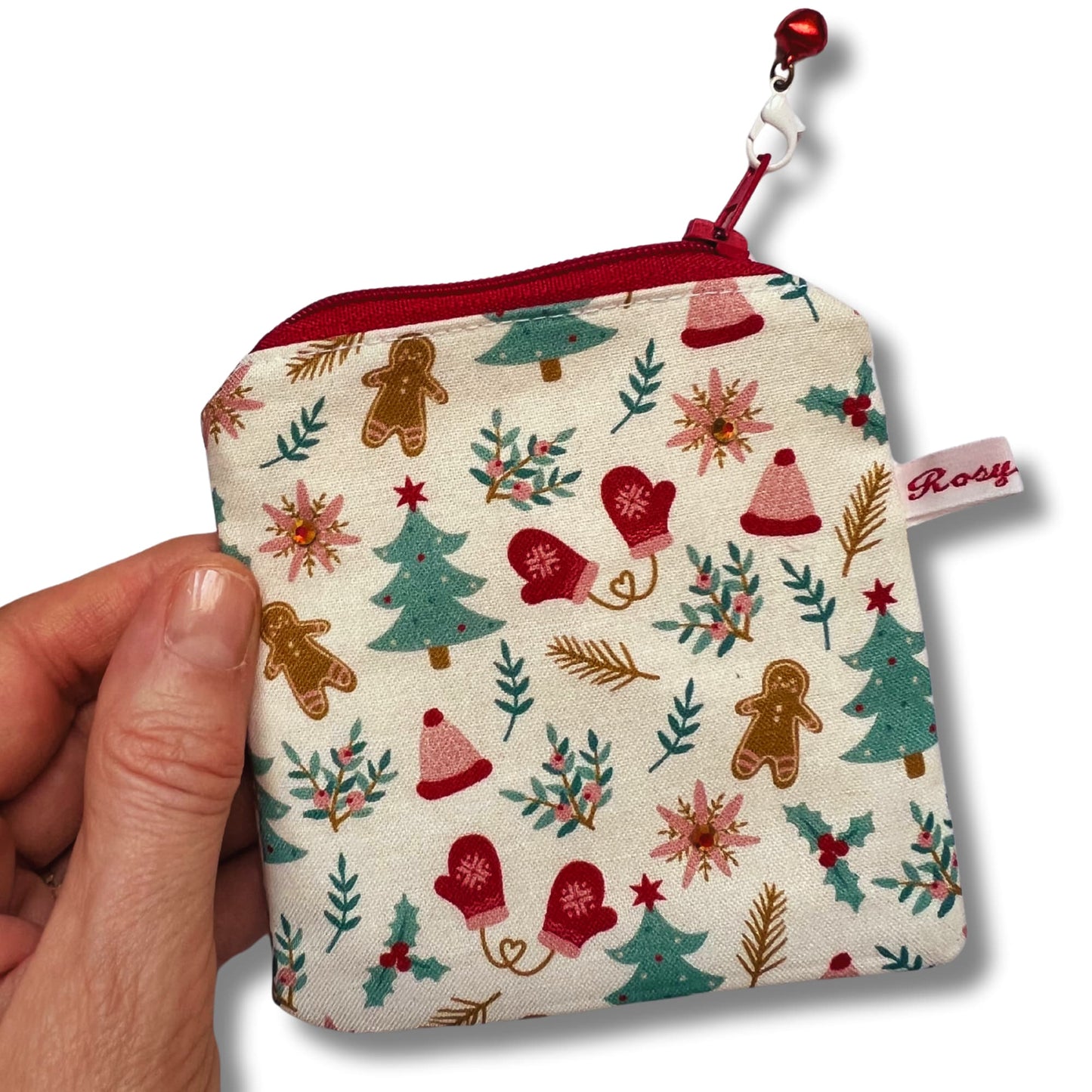 Christmas Knitting purse - Gingerbread Sparkle
