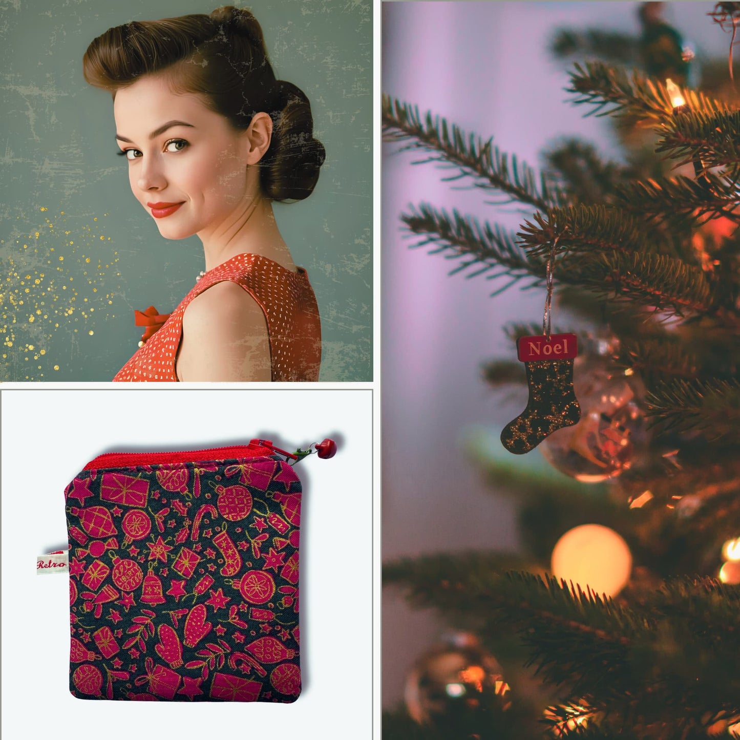 Limited Edition Liberty of London Christmas Fabric Mini Pouch for Knitters' Stitch Markers
