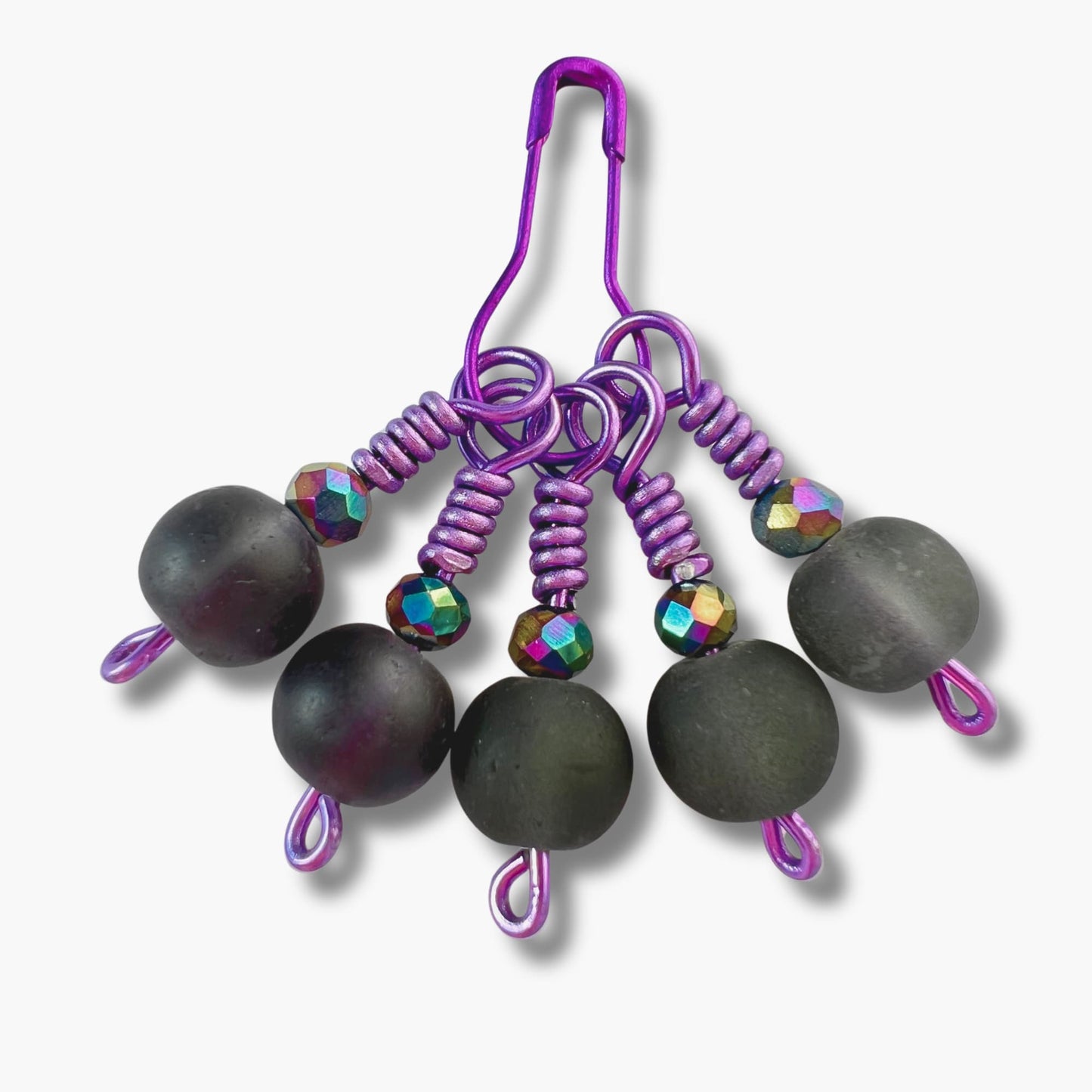 Black stitch markers for Knitting - Hipster