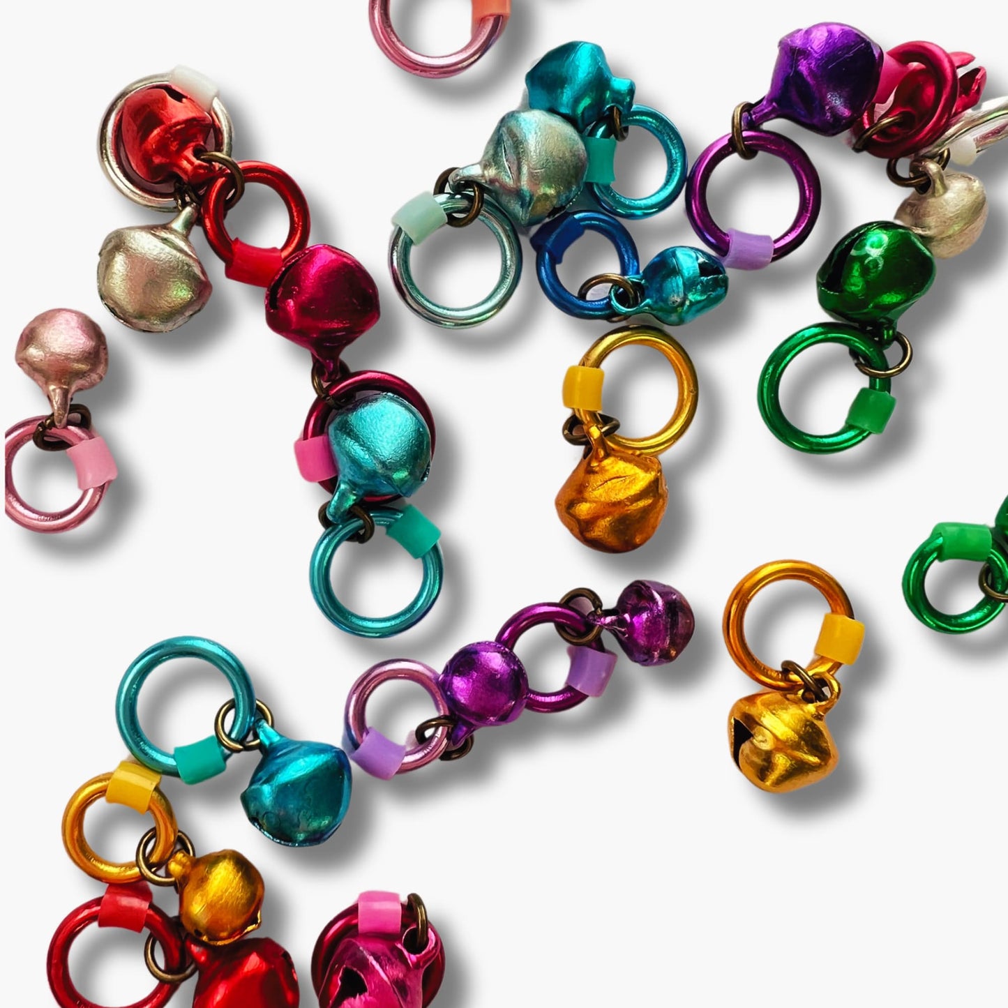 Christmas Knitting Stitch Markers, Rainbow Set - Fairy Bells