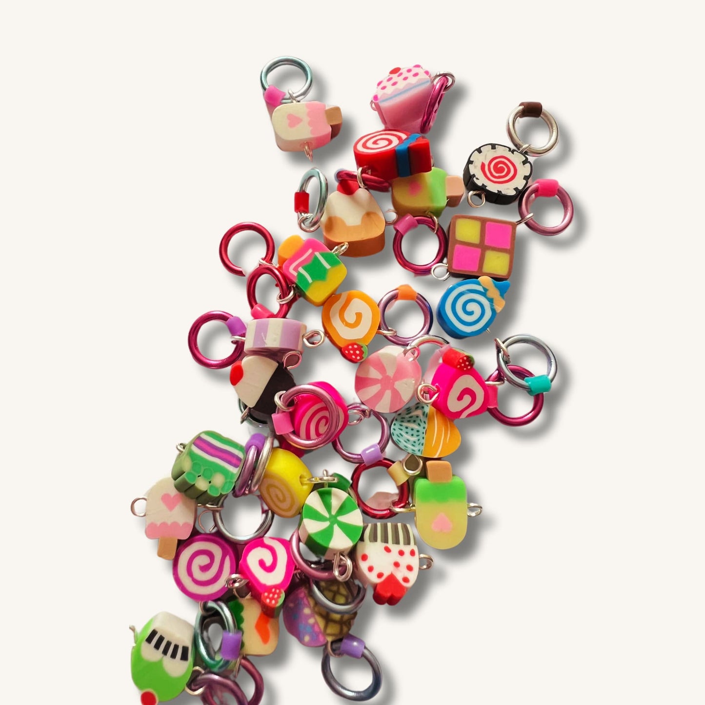 Candy Stitch Markers for Knitting, Snag-Free Knitting Rings - Candy Bag