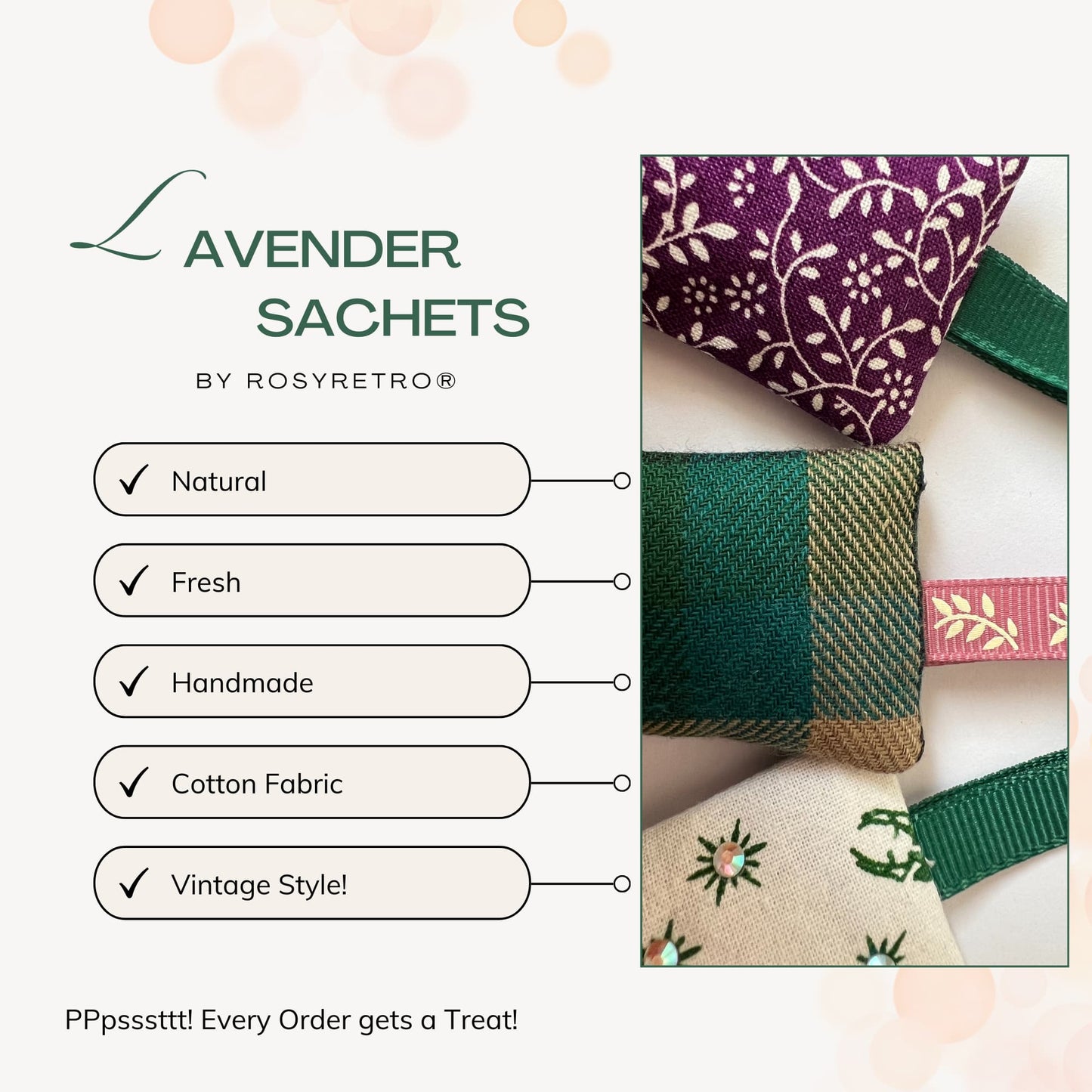 Christmas Scent sachet SET , lavender bags - Highland Fling