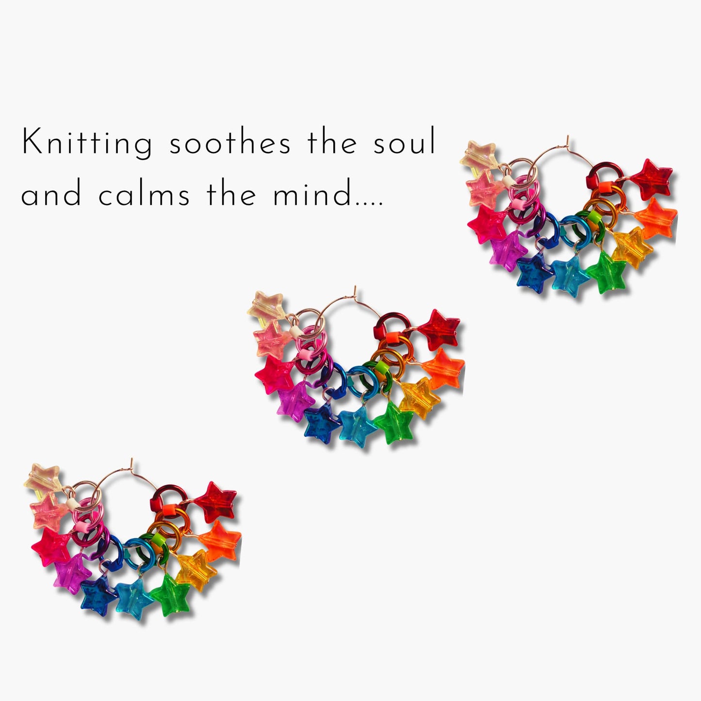 Star Stitch Markers for Knitting -Disco Star