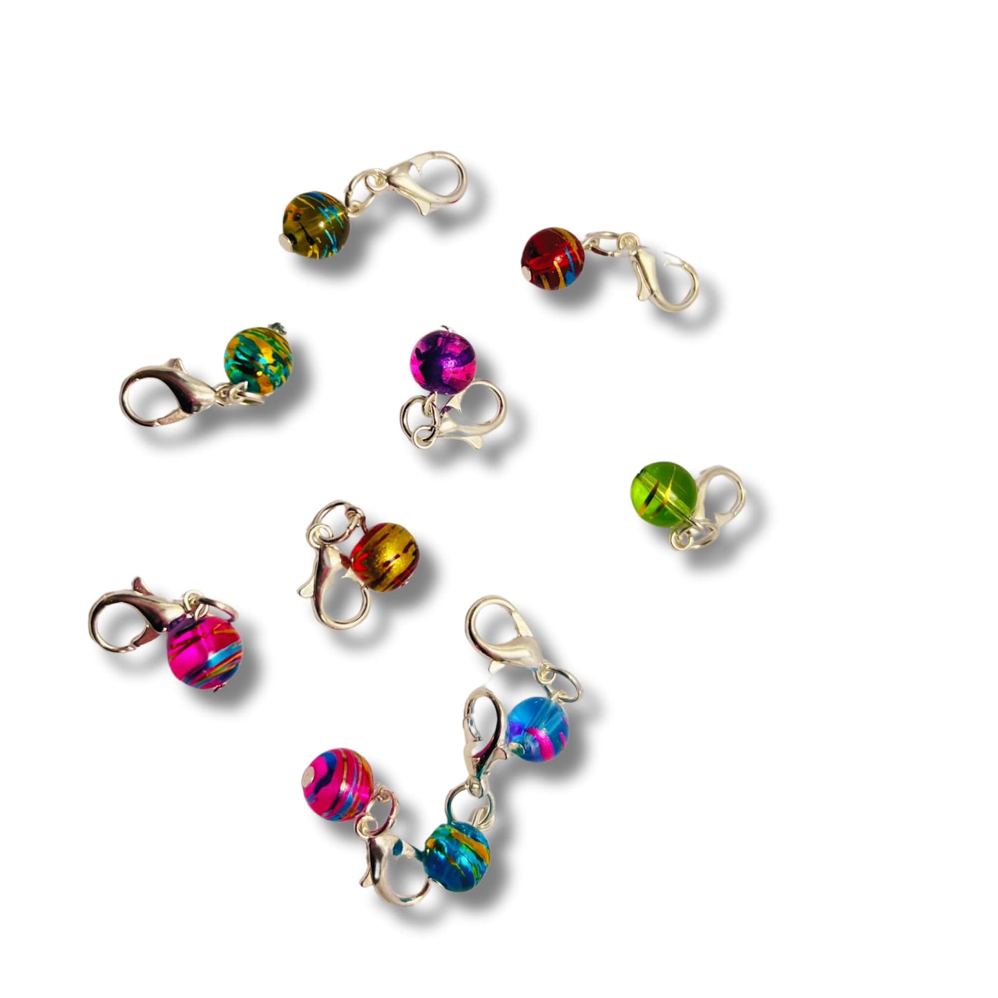 Glass Crochet Stitch Markers - Bombay Summer