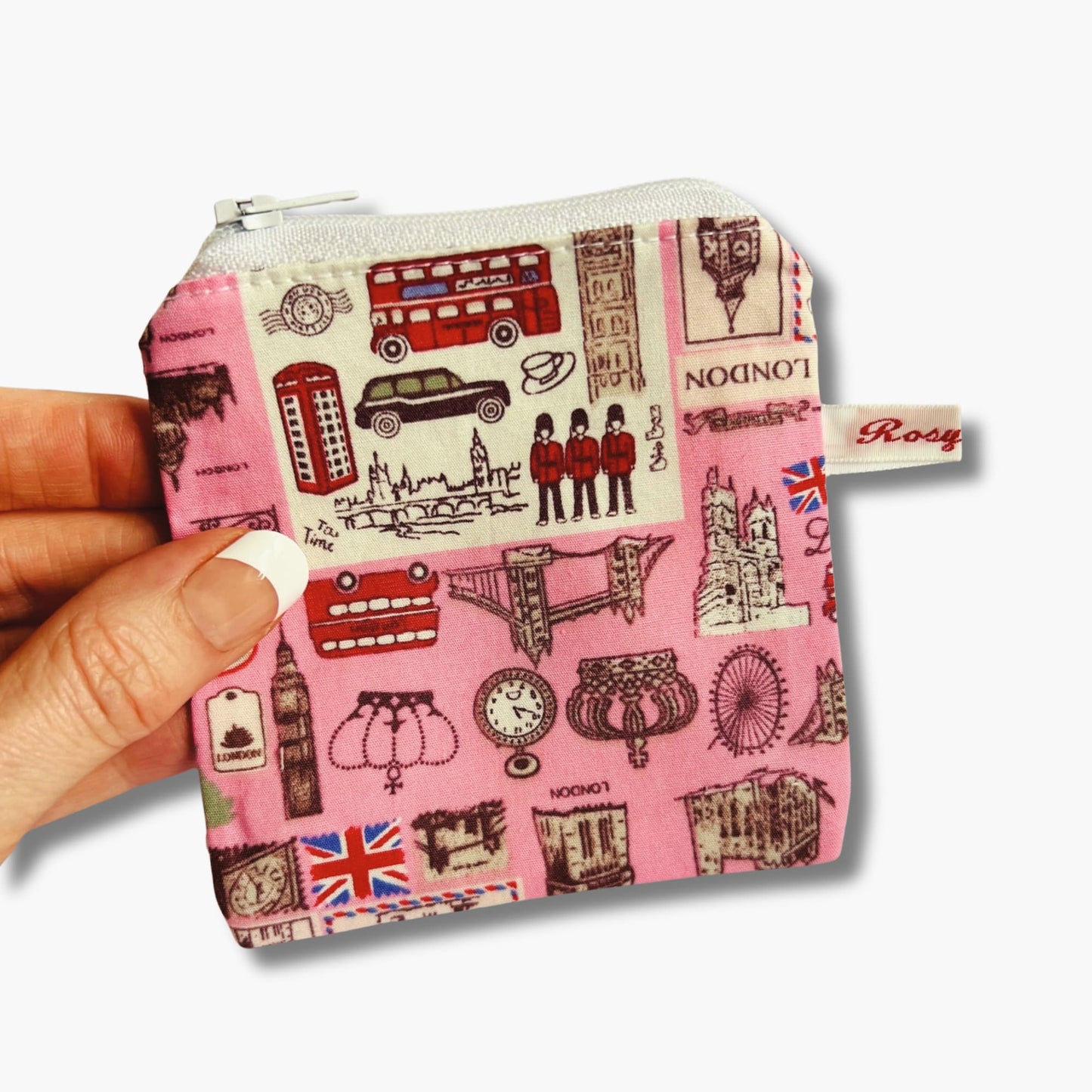 Pink London-Themed Mini Notions Purse - Portable Knitting and Sewing Accessory - Sugar London