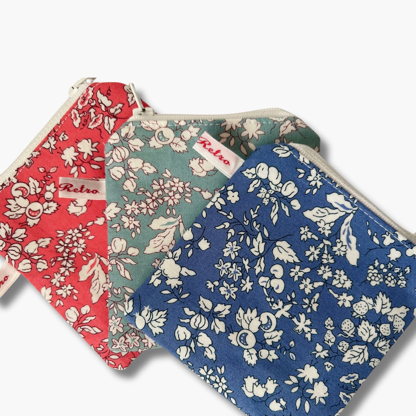 Liberty of London fabric purse -Fruit Silhouette