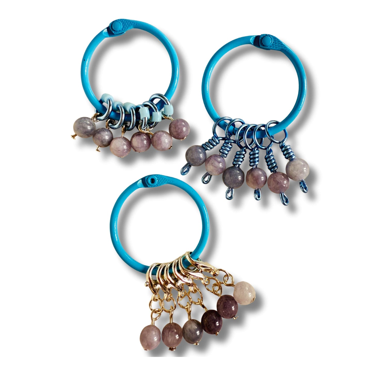 Aquamarine Stitch Markers - Sea