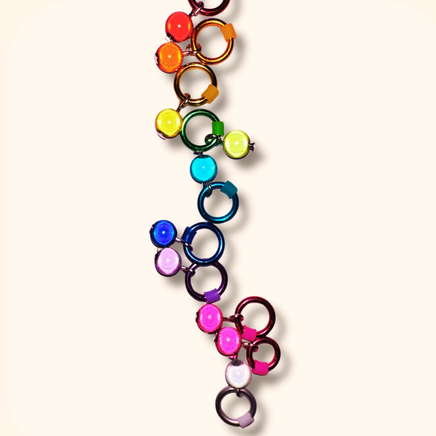 Stitch Markers for Knitting in Rainbow Colours -Glow Balls