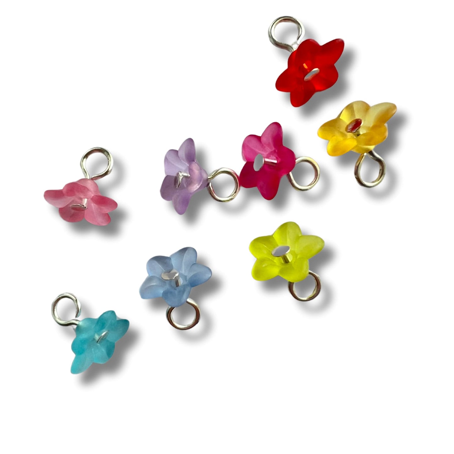Stitch Markers for Sock & Lace Knitting , snag free - Teeny Flowers