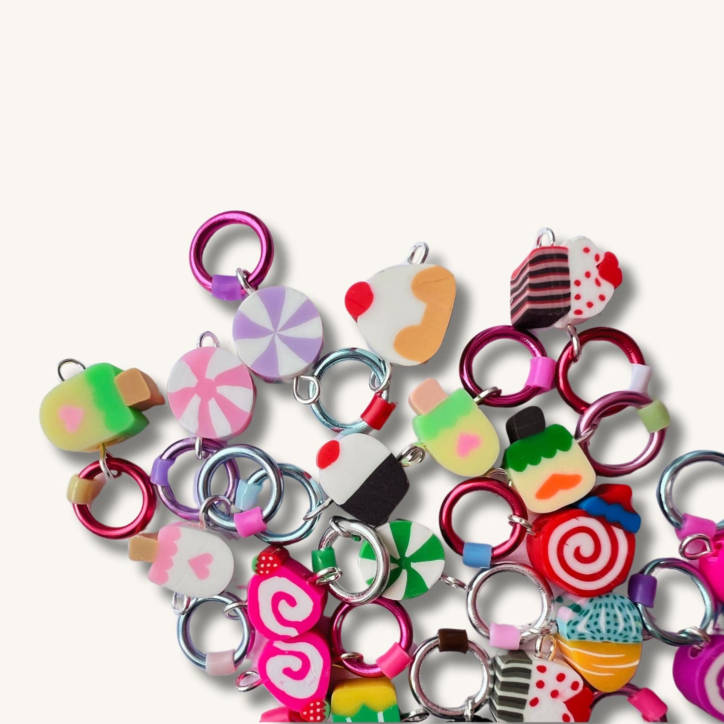 Candy Stitch Markers for Knitting, Snag-Free Knitting Rings - Candy Bag