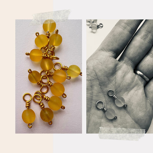 Yellow Stitch Markers for Knitting - Lemon Pops