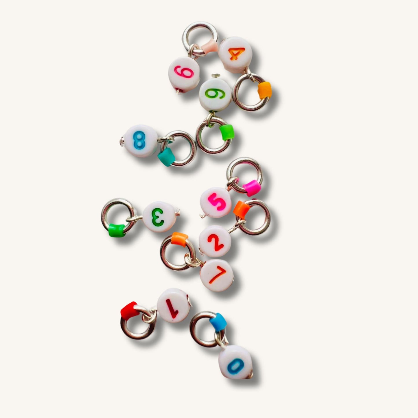 Number Stitch Markers for Knitting with links - Number Links