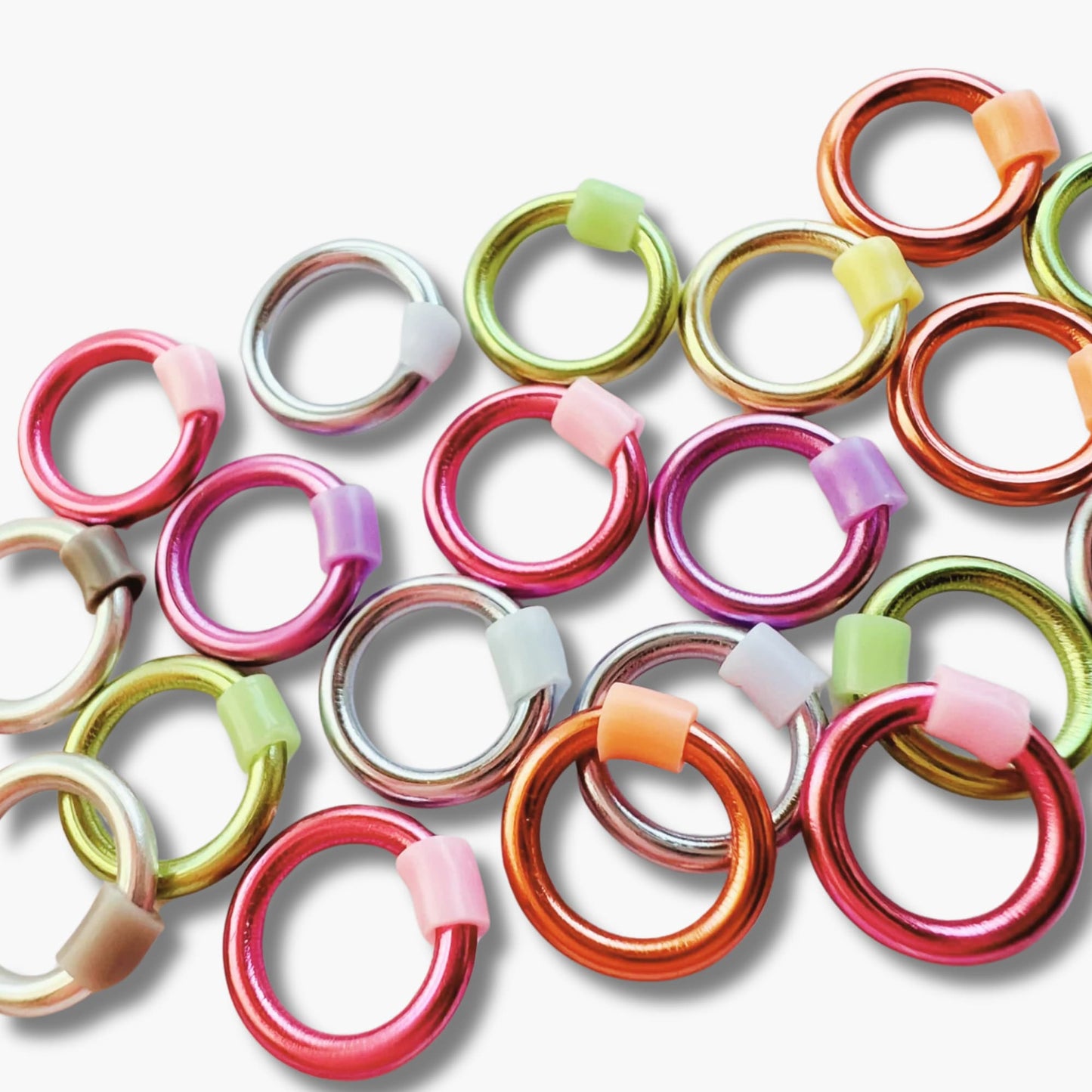 Pastel Stitch Markers for Sock, Lace & Knitting - Pastel Hoops