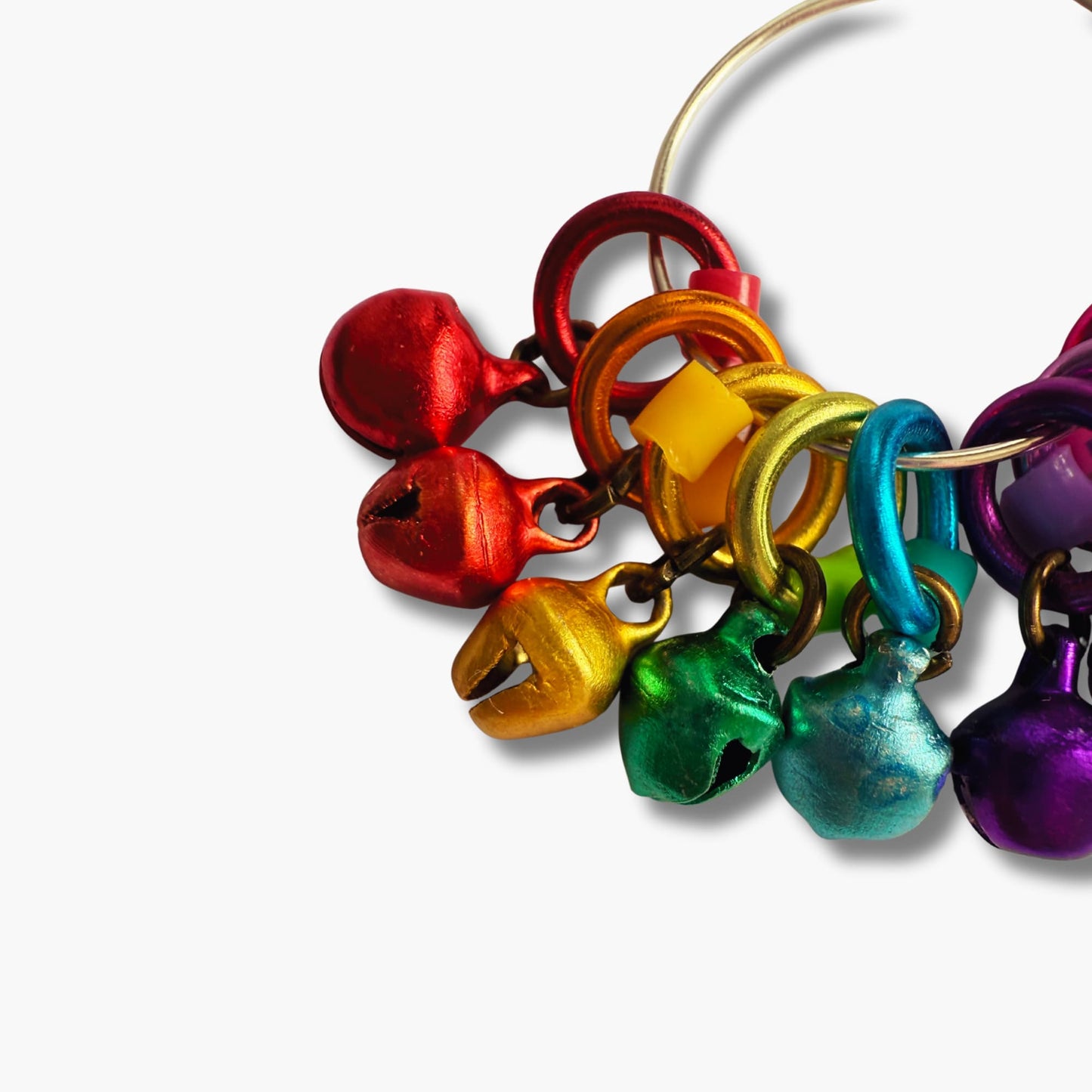 Christmas Knitting Stitch Markers, Rainbow Set - Fairy Bells