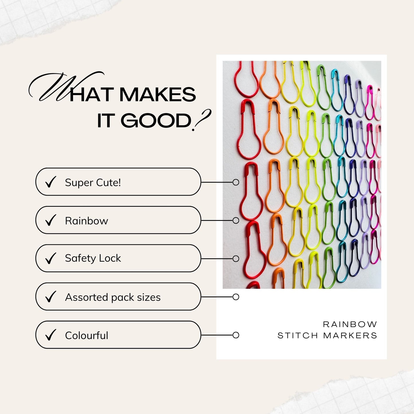 Rainbow Gourd Knitting & Crochet Markers - Colorful Stitch Markers