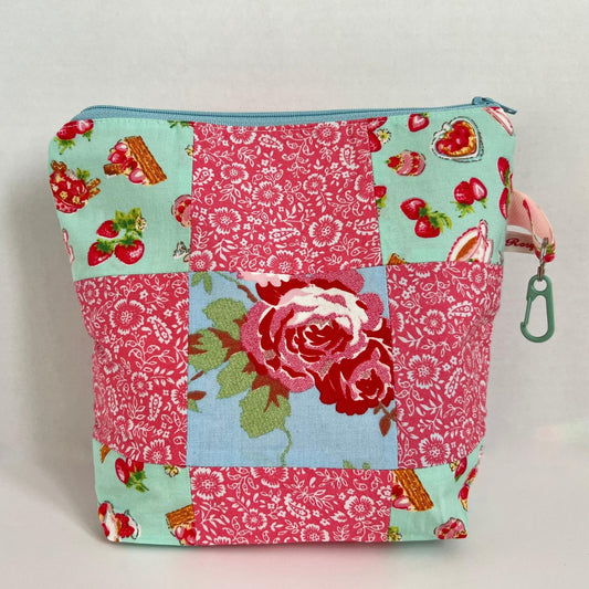 Floral Patchwork Knitting Project Bag - Summer Rose