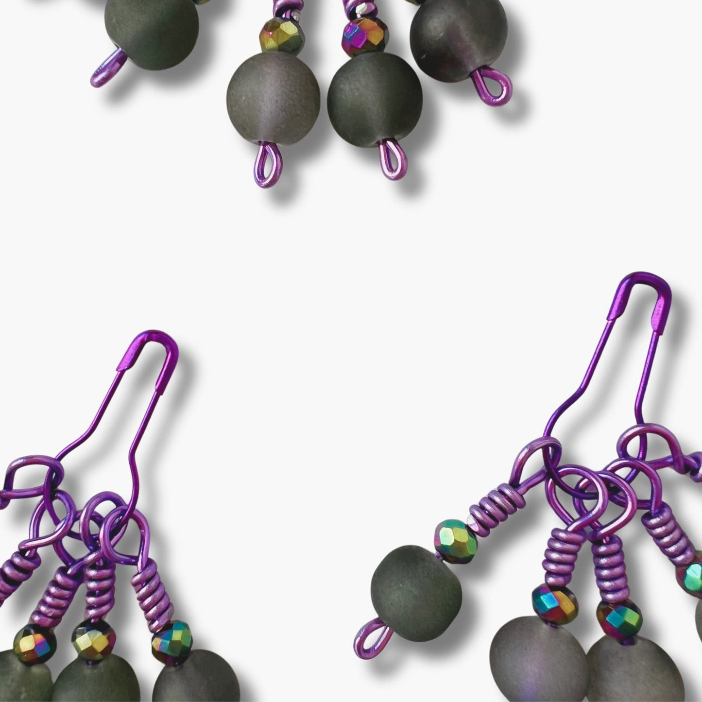 Black stitch markers for Knitting - Hipster