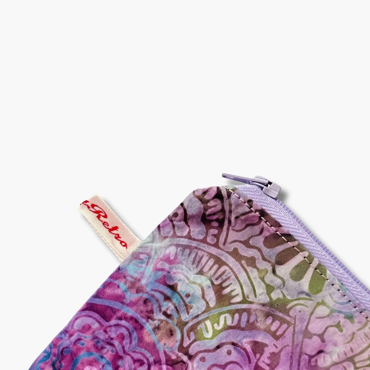 Navy Notions Case in 100% Cotton Batik Print - Moonlit garden
