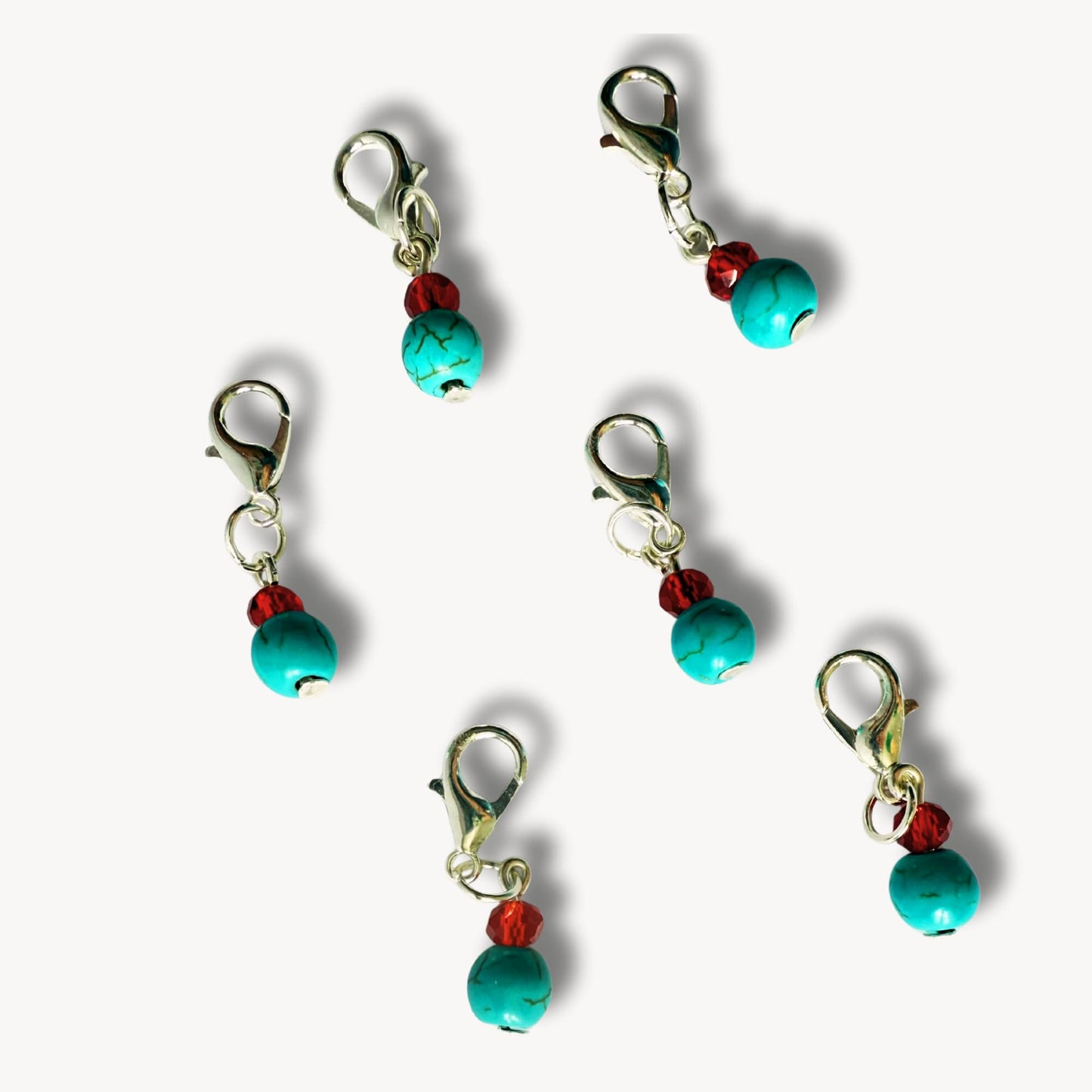 Turquoise Stone Stitch Markers - La Dolce Vita