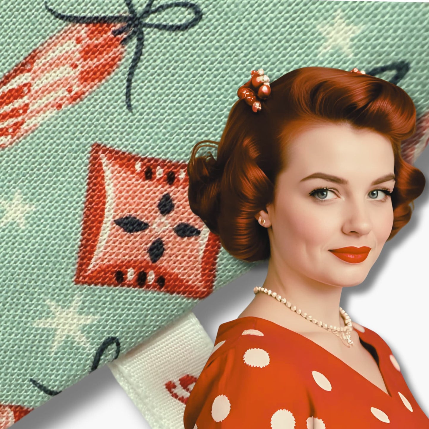 Liberty fabric knitting case Limited edition - Vintage christmas